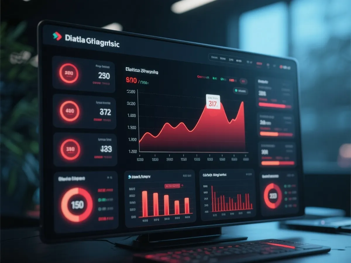 數據圖表與走勢分析介面示意